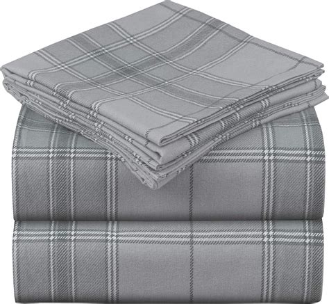 Mellanni 100 Organic Cotton Flannel Sheet Set Heavyweight 180gsm 4