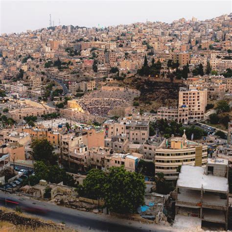 The Amman Citadel, Amman Hercules Temple, Road, Fine Art Amman ...