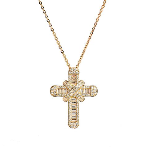 Gold Chain Cross Pendant Necklace | Affordable Women's Jewellery