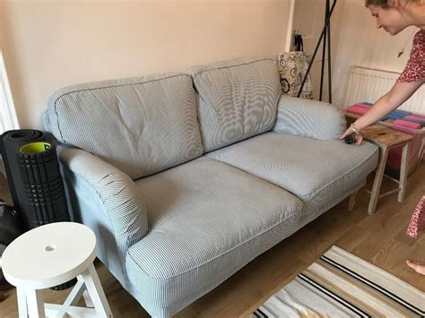 Ikea Stocksund Seater Sofa Blue And White Pinstripe In Tooting