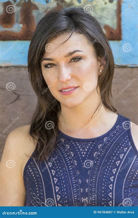 Brunette Coed Walking On Campus Stock Image Image Of Fresh Coed