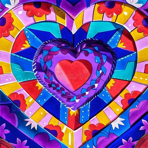 Close-up. the Art of Heart-shaped and Colorful Designs. Beautiful ...