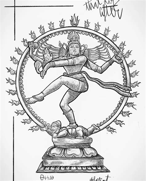 Nataraja Line Drawing