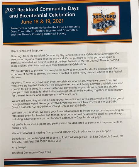 2021 Rockford Community Days and Bicentennial Celebration - Rockford Alive