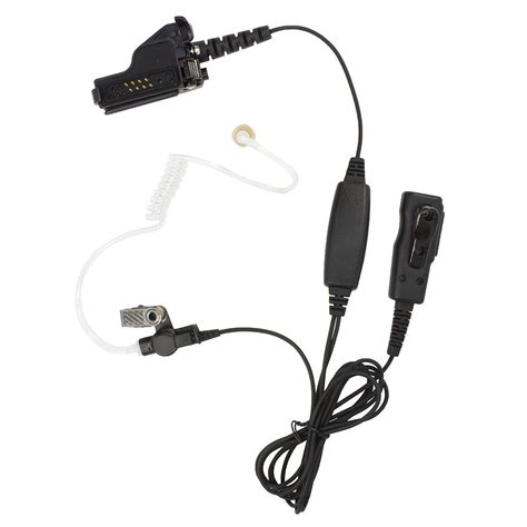 Expertpower® 2 Wire Surveillance Earpiece Ptt Mic For Motorola Ht1000