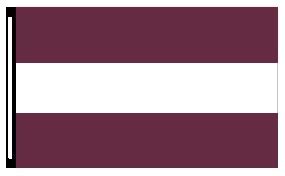 4' x 6' Burgundy White & Burgundy 3-Stripe Flag | JB Forms