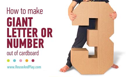 Turn Cardboard Into A Gigantic Birthday Number Diy Craft Tutorial