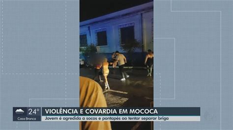 VÍDEO jovem é agredida por homem socos e chutes em Mococa polícia