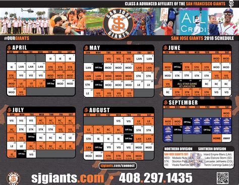 San Francisco Giants Printable Schedule