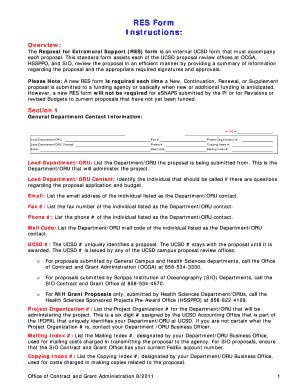 Fillable Online Blink Ucsd RES Form Instructions Blink Blink Ucsd