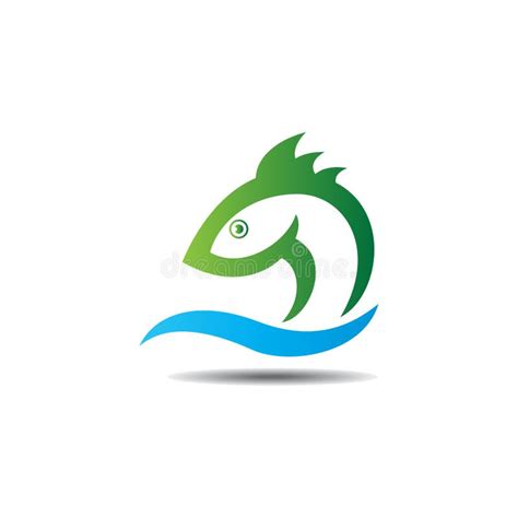 Logotipo De Los Pescados Plantilla Del Vector Pronta Para Usar