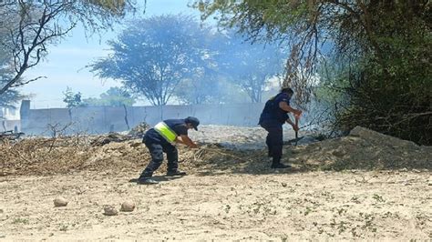 Agentes Del Serenazgo De Piura Prestan Apoyo En Incendio Forestal En La