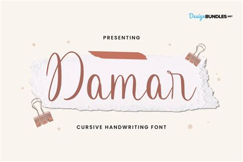 Damar - Cursive Handwriting Fonts