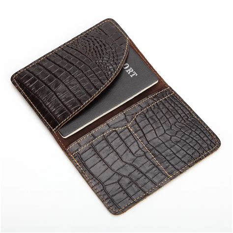 Vintage Men Genuine Leather Passport Cover Travel Passport Holder Bag Passport Case Wallet