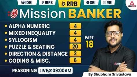 SBI Clerk PO IBPS RRB PO Clerk Reasoning By Shubham Seating