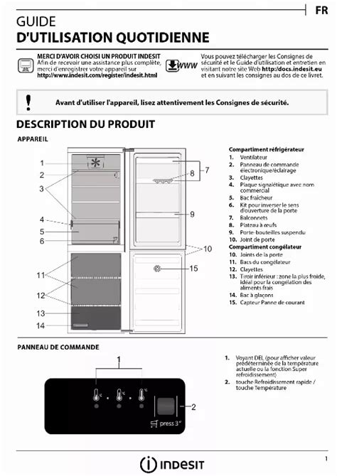 Notice réfrigérateur INDESIT LR9 S1Q F X Trouver une solution à un