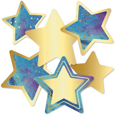 Galaxy Stars Colorful Cut Outs By Carson Dellosa 36 Count Package