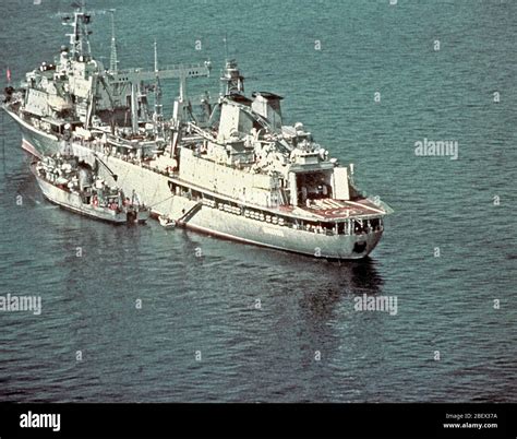 1982 Aerial Port Quarter View Of A Soviet Berezina Class Fleet