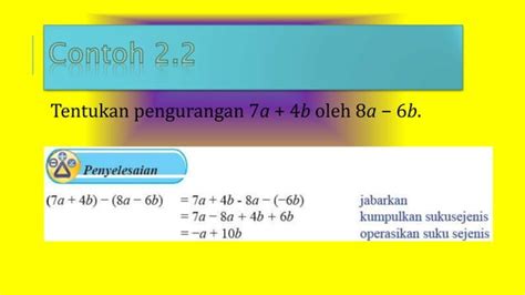 Penjumlahan Dan Pengurangan Bentuk Aljabar PPT