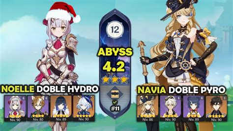 Noelle Double Hydro Navia Double Pyro Abismo Spiral Abyss