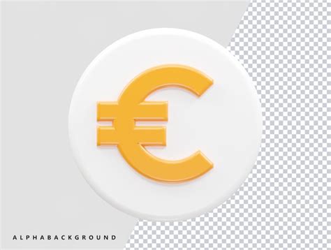 Premium PSD | A yellow symbol with the word euro on it