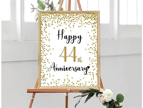 Happy 44th Anniversary Cheers to 44 Years 44th Wedding | Etsy