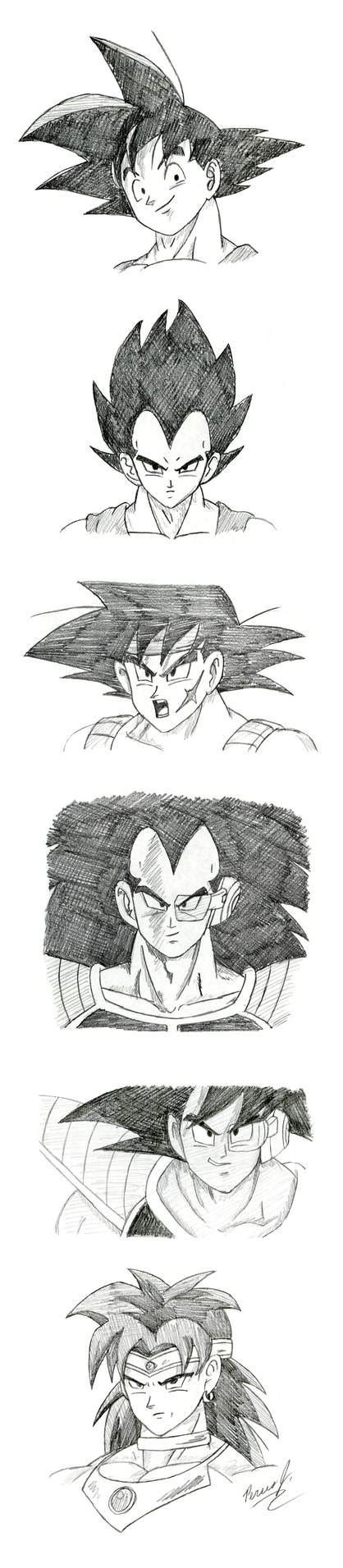 Saiyan Sketches By Pdj004 On Deviantart