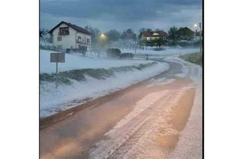 Nevrijeme u Hrvatskoj Oluja čupala stabla palo 70 centimetara grada