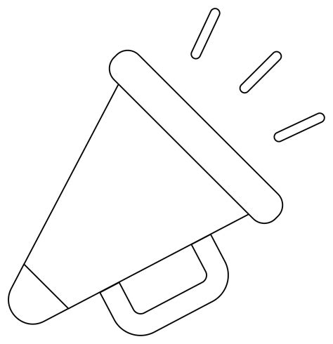 Cheer Megaphone Coloring Page Colouringpages