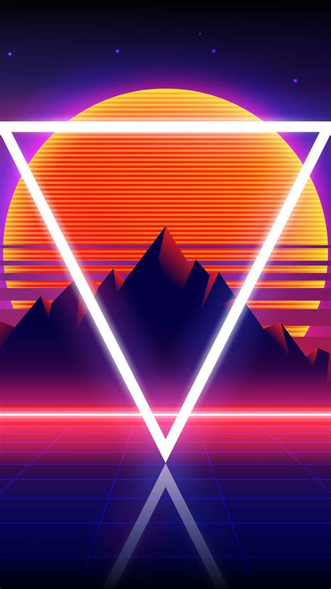 🔥 Free Download Retrowave Synthwave Abstract Sunset 4k Wallpaper Iphone Hd Phone By Mlong