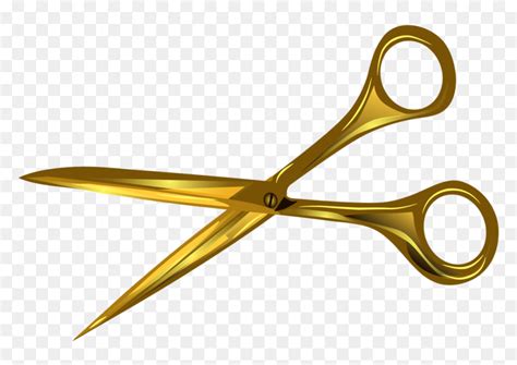 Gold Hair Scissor Icon Transparent Background Clipart Gold Scissors