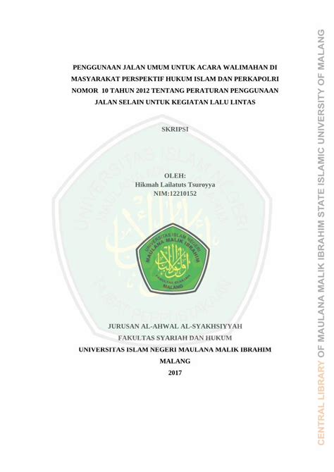 PDF PENGGUNAAN JALAN UMUM UNTUK ACARA Etheses Uin Malang Ac Id 9327