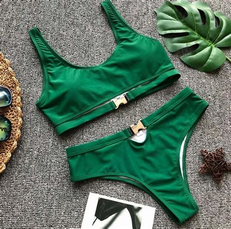 Luoanyfash Brand Brazilian Metal Bikini 2018 Swimwear Women Swimsuit