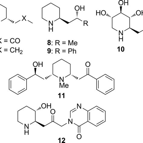 Indolizidine And Quinolizidine Alkaloids Structures Of Myrtine