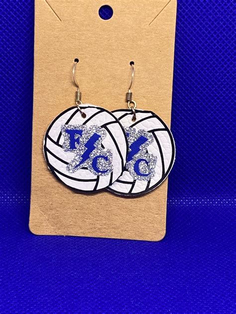 Customizable Volleyball Earrings Etsy