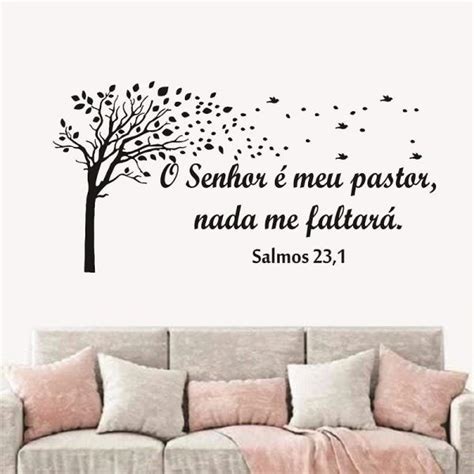 Adesivo De Parede Salmo 23 O senhor é meu pastor nada me faltará