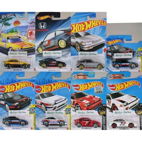 HONDA HOT WHEELS Hotwheels 風火輪 1985 年本田 cr x crx 本田版硬件速度圖形夜間 蝦皮購物
