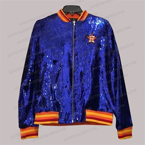 Bomber Houston Astros Sequin Jacket Jacket Makers