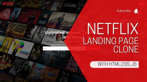 Netflix Landing Page Clone With Html Css And Javascript Youtube