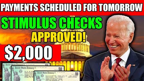 Payments Scheduled For Tomorrow Stimulus Checks Approved For