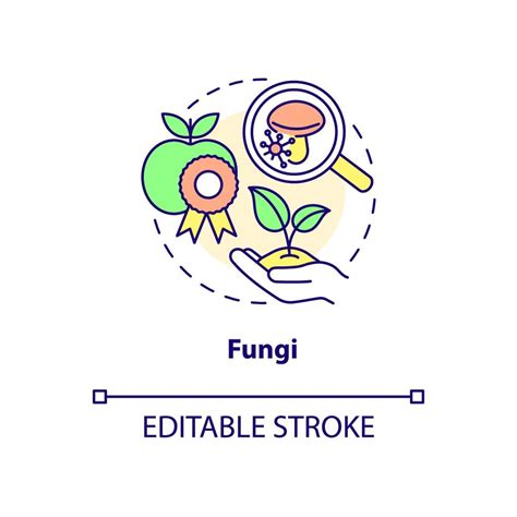 Fungi concept icon. Agricultural microbiology abstract idea thin line ...