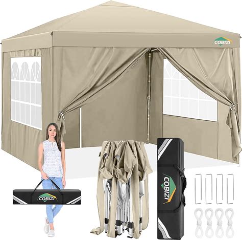 Amazon De COBIZI Pavillon 3x3 Wasserdicht Faltpavillon Mit 4