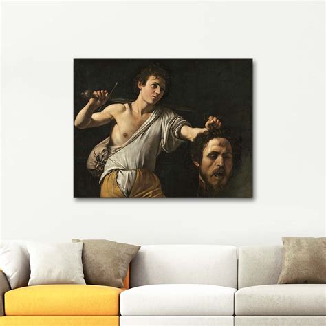 David And The Head Of Goliath By Michelangelo Caravaggio As Art Print