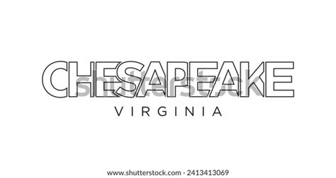 Chesapeake Virginia Usa Typography Slogan Design Stock Vector Royalty