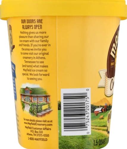 Mayfield Creamery® Signature Vanilla Ice Cream Tub 1 5 Qt Kroger