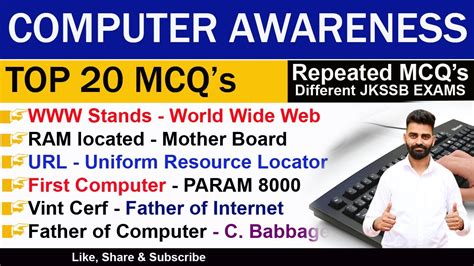 Computer Awareness L Top Mcqs L Jkssb Faa Vlw L