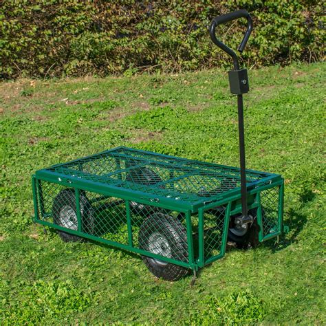 Kct Heavy Duty Garden Trailer With Lining Outdoor Tool Transporter