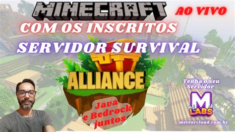 Servidor Survival Jogando Os Inscritos Minecraft Java E