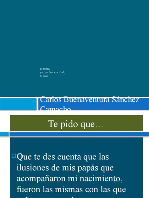 Maestra, Yo Nnee Te Pido | PDF