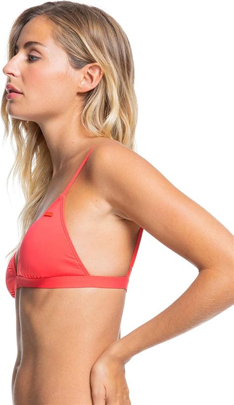 Roxy Womens Beach Classics Fixed Tri Bikini Top Cayenne Roxy Surf